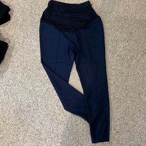 Seraphine Maternity Pants - navy ankle with stretch waistband size 12 US